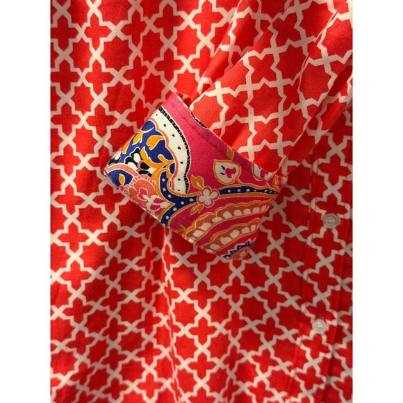 Ruby Rd. Wrinkle Resistant Button-Up Shirt Size 16 100% Cotton multi white blous - Picture 6 of 12